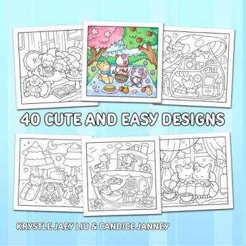 Comfy & Cozy: Coloring Book for Adults and Teens with Cozy Scenes and Cute Animal Characters for Rel...