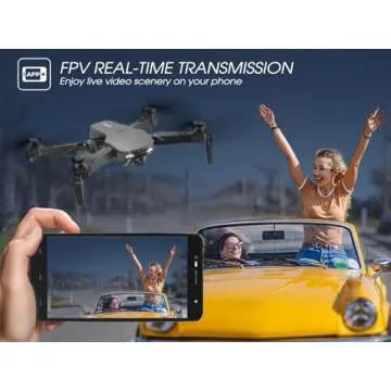 NEHEME NH525 Foldable Drones with 1080P HD Camera for Adults, RC Quadcopter WiFi FPV Live Video, Altitude Hold, Headless Mode, One Key Take Off Kids or Beginners 2 Batteries, Upgraded Version