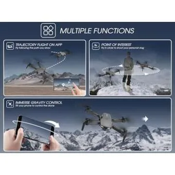 NEHEME NH525 Foldable Drones with 1080P HD Camera for Adults, RC Quadcopter WiFi FPV Live Video, Altitude Hold, Headless Mode, One Key Take Off Kids or Beginners 2 Batteries, Upgraded Version