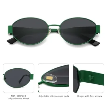 SOJOS Retro Oval Sunglasses for Women with UV400 Protection
