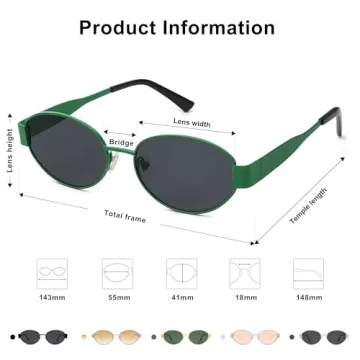 SOJOS Retro Oval Sunglasses for Women with UV400 Protection