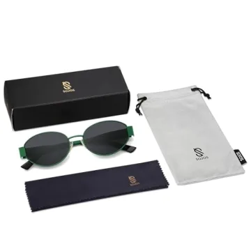 SOJOS Retro Oval Sunglasses for Women with UV400 Protection