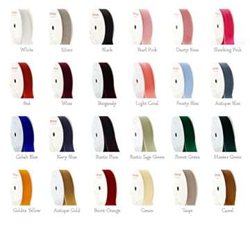 2" Velvet Ribbon Taupe 25 Yards for Crafts and Decor