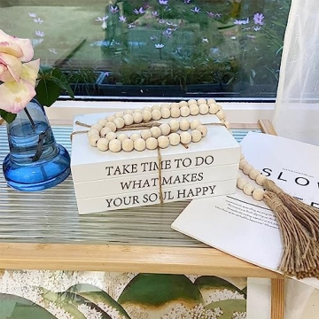 Rustic White Faux Decorative Books for Home Decor