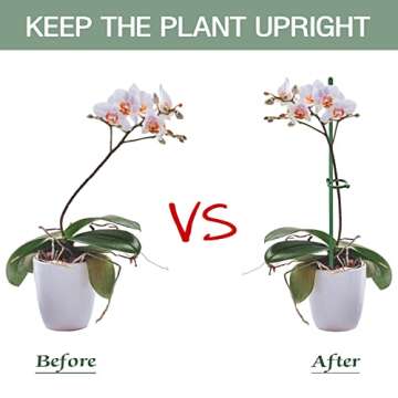 MIALEXO Green Plant Support Stakes - 19pcs Durable for All Plants