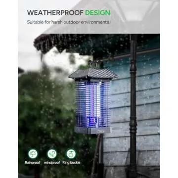 Buzbug LED Bug Zapper Indoor Outdoor, Durable 10 Years Lifespan Lamp, Sustainable Less Power, 6.5ft Power Cord, High-Voltage Mosquito Zapper, Fly Trap Mosquito Trap, Fly Killer Fly Zapper