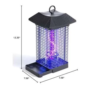 Buzbug LED Bug Zapper Indoor Outdoor, Durable 10 Years Lifespan Lamp, Sustainable Less Power, 6.5ft Power Cord, High-Voltage Mosquito Zapper, Fly Trap Mosquito Trap, Fly Killer Fly Zapper