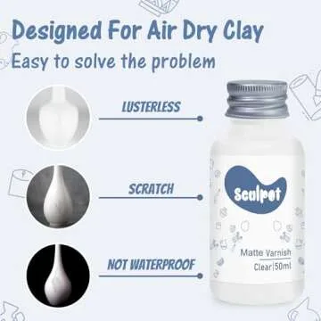 Air Dry Clay Glaze for Craft Pottery Waterproof Finish