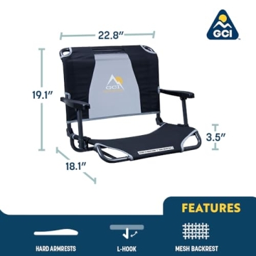 GCI Outdoor Big Comfort Stadium Chair - Ergonomic Seating