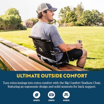 GCI Outdoor Big Comfort Stadium Chair - Ergonomic Seating