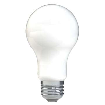GE Relax 8-Pack Dimmable Soft White A19 LED Light Bulbs - Energy Efficient, Lasts 13 Years