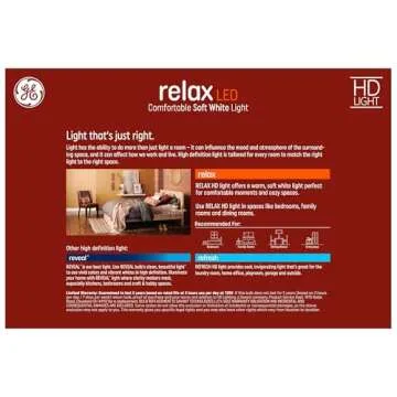 GE Relax Dimmable A19 LED Bulbs - Soft White, Energy Efficient
