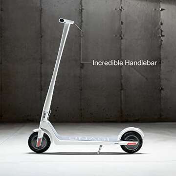 UNAGI Model One E500 - Dual Motor Folding Electric Scooter - 15 mph - 28.5 lbs - Sea Salt White
