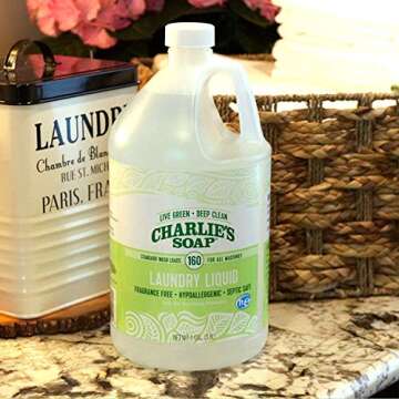 Charlie's Soap HE Hypoallergenic Liquid Laundry Detergent with Pump, 1 Gallon