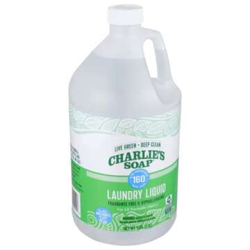 Charlie's Soap HE Hypoallergenic Liquid Laundry Detergent with Pump, 1 Gallon