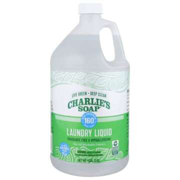 Charlie's Soap HE Hypoallergenic Liquid Laundry Detergent with Pump, 1 Gallon
