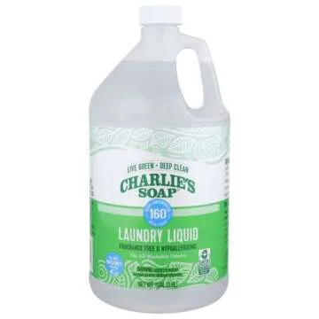 Charlie's Soap HE Hypoallergenic Liquid Laundry Detergent with Pump, 1 Gallon
