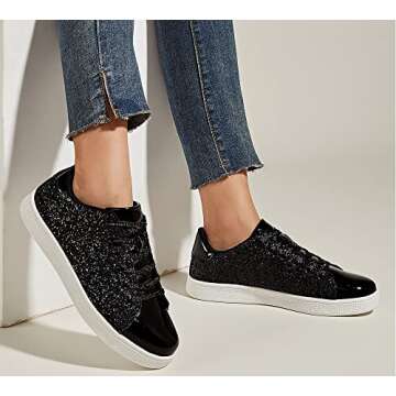 Stylish Glitter Sneakers for Women | Perfect Comfort & Fashion
