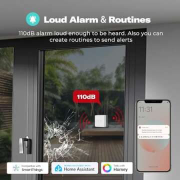 THIRDREALITY Zigbee Vibration Sensor with Siren Alarm