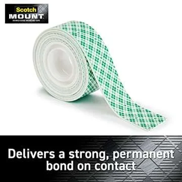 Scotch Indoor Mounting Tape 1-in X 50-in, White, Holds up to 10 lbs, 3-Rolls