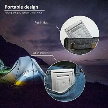 LEDHOLYT Foldable LED Desk Light, Slim Portable Rechargeable USB Table Light, Eye-Caring Aluminium Alloy Table Lamps,for Home, Reading, Studying, Work, Travel (Silver)