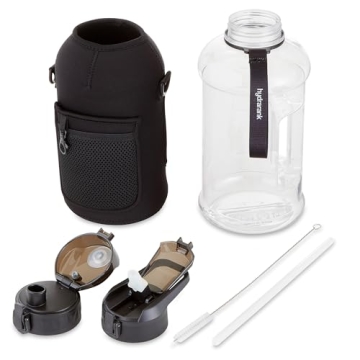 Half Gallon Water Bottle - BPA Free with Sleeves and Straps