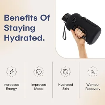 Half Gallon Water Bottle - BPA Free with Sleeves and Straps