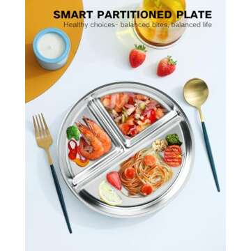 Bakpoco Kids Plates - Non-Toxic, Unbreakable, & Dishwasher Safe