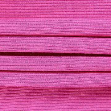 Roselux Womens Long Sleeve Stretch Crewneck Ribbed T-Shirt Fitted Casual Basic Tops(3922,Hot Pink-M)