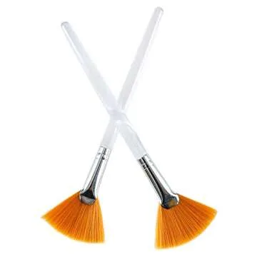 Fciqven 4 Pcs Facial Brushes Fan Mask Brush,Soft Makeup Brushes Cosmetic Tools for Peel Mask Makeup