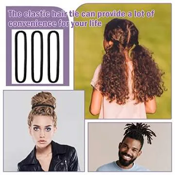 Dingion 150 Pcs Extra Long Hair Ties for Durable Use