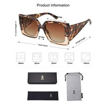 Stylish SOJOS Retro Square Polarized Women’s Sunglasses