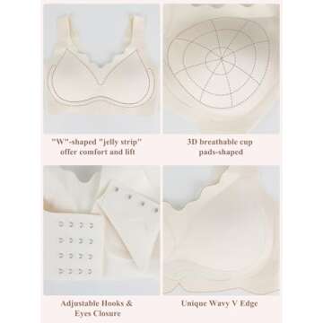 JOYSHAPER Wireless Bras for Women - Seamless, No Underwire Padded Bra for All-day Comfort