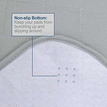 Waterproof Incontinence Bed Pads, Slip Resistant Chuck Bed Pads (52"x34"), Pee Pads Absorbent Underpads, Reusable Waterproof Pad Protector for Children, Pets, Seniors, Gray