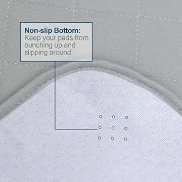 Waterproof Incontinence Bed Pads, Slip Resistant Chuck Bed Pads (52"x34"), Pee Pads Absorbent Underpads, Reusable Waterproof Pad Protector for Children, Pets, Seniors, Gray