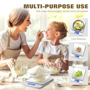 OGWAI Rechargeable Food Scale with Grams and Oz, Multifunction Kitchen Scale for Food - Small Kitchen Appliances