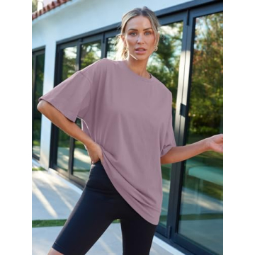 Trendy Queen Women's Oversized Workout T-Shirts for Summer