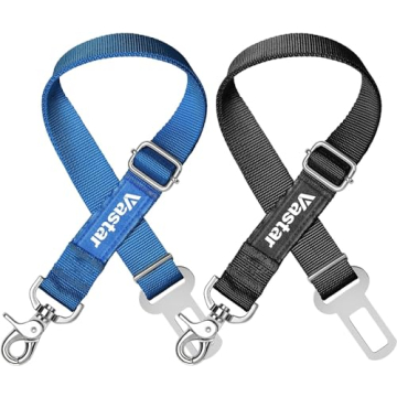 Vastar 2 Packs Adjustable Pet Dog Cat Car Seat Belt Safety Leash Vehicle Seatbelt Harness