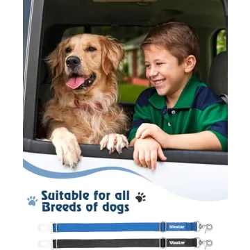 Adjustable Dog Seat Belt 2 Pack Safety Leash for Dogs