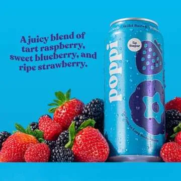 POPPI Wild Berry Prebiotic Soda - Healthy & Refreshing