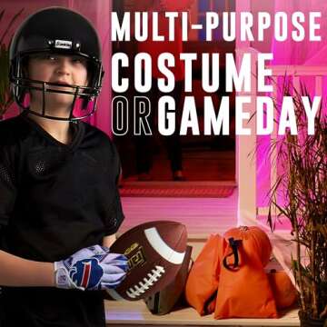 Franklin Sports Buffalo Bills Youth NFL Football Receiver Gloves - Receiver Gloves for Kids - NFL Team Logos and Silicone Palm - Youth S/XS Pair