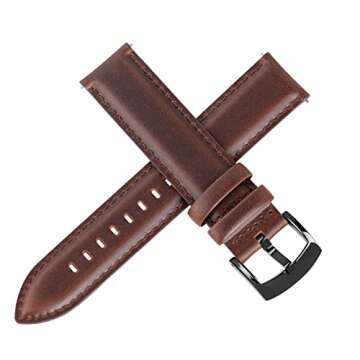OTTOODY Leather Watch Bands Quick Release, Elegant Top Grain Leather Watch Straps for Men & Women, C...