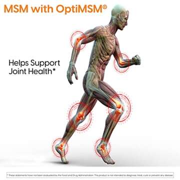 Doctor's Best MSM with OptiMSM, Non-GMO, Gluten Free, Joint Support, 1500 mg, 120 Tablets