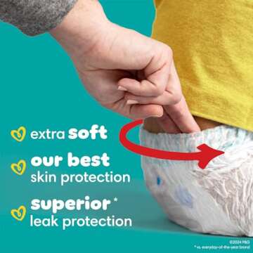 Pampers Diapers - Swaddlers 360 - Size 4, 132 Count, for up to 100% Leakproof Premium Skin Protectio...