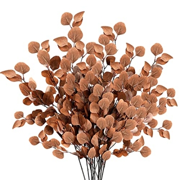 Sggvecsy 6 Pcs Fall Eucalyptus Stems for Autumn Decor