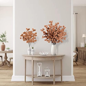 Sggvecsy 6 Pcs Fall Eucalyptus Stems for Autumn Decor