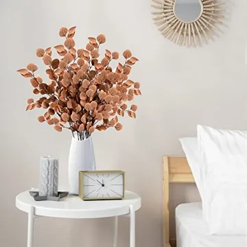 Sggvecsy 6 Pcs Fall Eucalyptus Stems for Autumn Decor