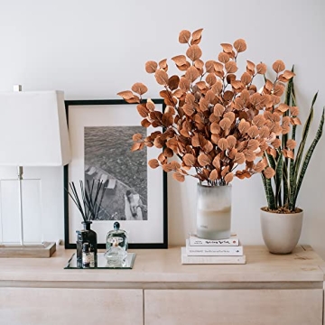 Sggvecsy 6 Pcs Fall Eucalyptus Stems for Autumn Decor