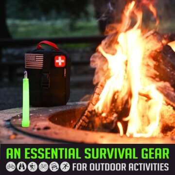 Bright Emergency Glow Sticks for Camping & Survival