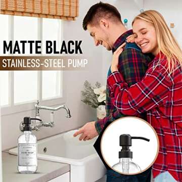 Sunrise Premium Clear Glass Dispenser Set with Labels